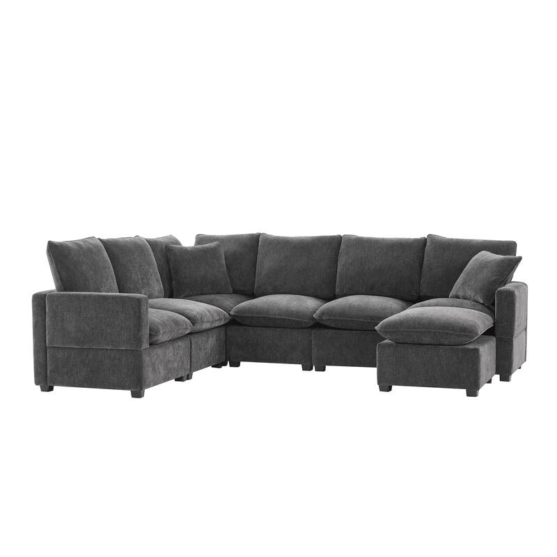 Chenille Sectional Sofa Sets, Modular Freely Combinable Couch