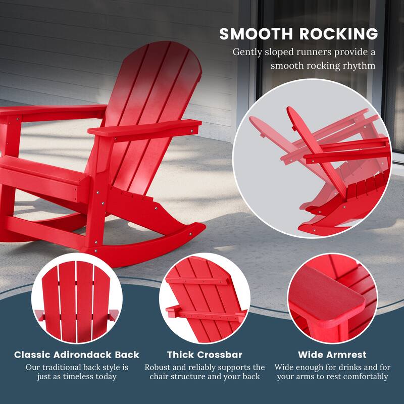 Laguna Hdpe All Weather Outdoor Patio Rocking Chair (Set of 2)