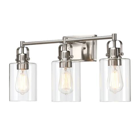 23.64 in. 3-Light Vanity Light with Brushed Nickel Finish