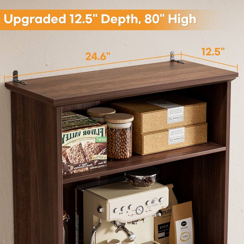 Farmhouse 25'' Kitchen Pantry Cabinet with Drawer ＆ Doors, Freestanding Cupboard with Storage Shelves for Kitchen, Dining Room