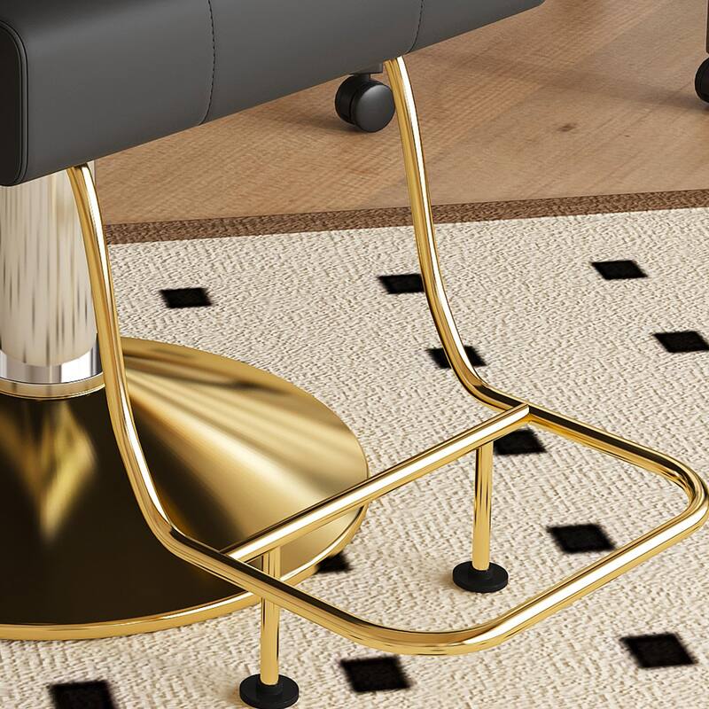 Roomfitters Professional Hydraulic Salon Chair with 360° Swivel, Heavy Duty Barber Stylist Chair with Gold Base