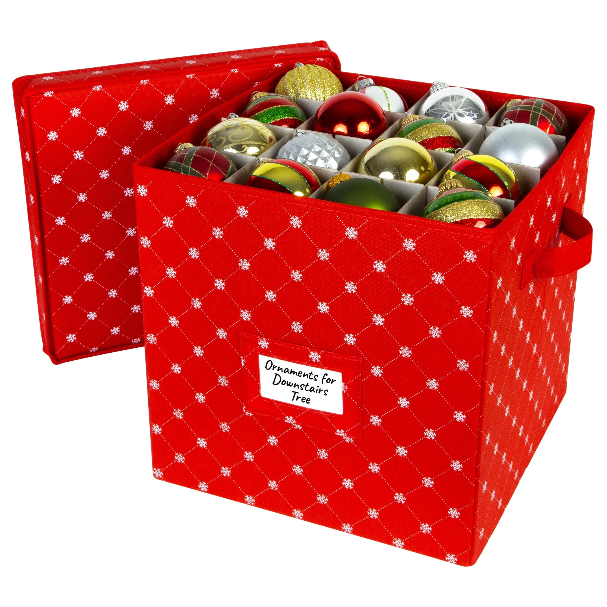 Holiday Ornaments Storage Cube with 64 Individual Compartments