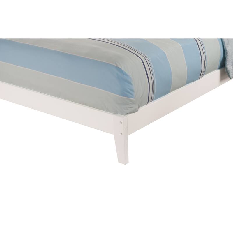 Chic Platform Bed - Solid Hardwood Design - Open Footboard - Sturdy Wood Frame - Spacious Bedroom Furniture