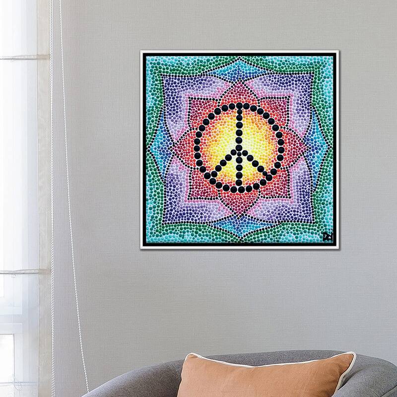 iCanvas "Mandala Peace" by Nadya Al-Haroun Framed Canvas Print