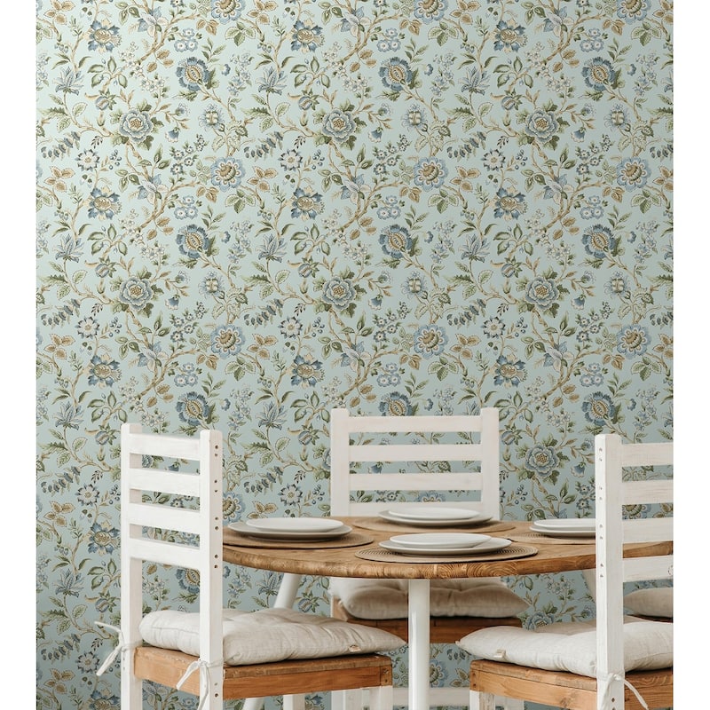 Stacy Garcia Home Jacobean Floral Trail Peel and Stick Wallpaper