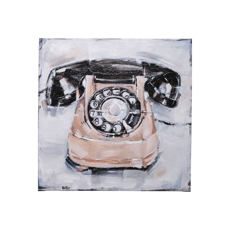 Retro Phone IV (30 x 30) Canvas Art Print - Small