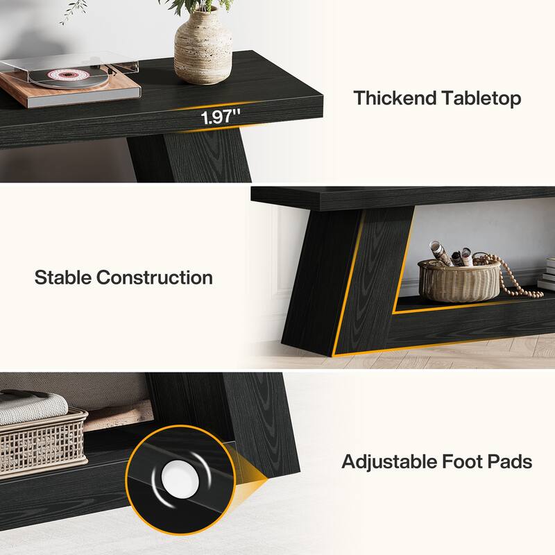 63" TV Stand for 55/60/65/75-Inch TVs, Extra Long Media TV Console