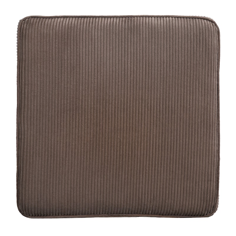 Christopher Knight Home - Modern Upholstered Corduroy Square Ottoman for Living Room with Plush Foam Cushion