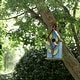 preview thumbnail 36 of 62, Glitzhome 10"H Multicolor Cute Distressed Solid Wood Birdhouse with 3D Flowers