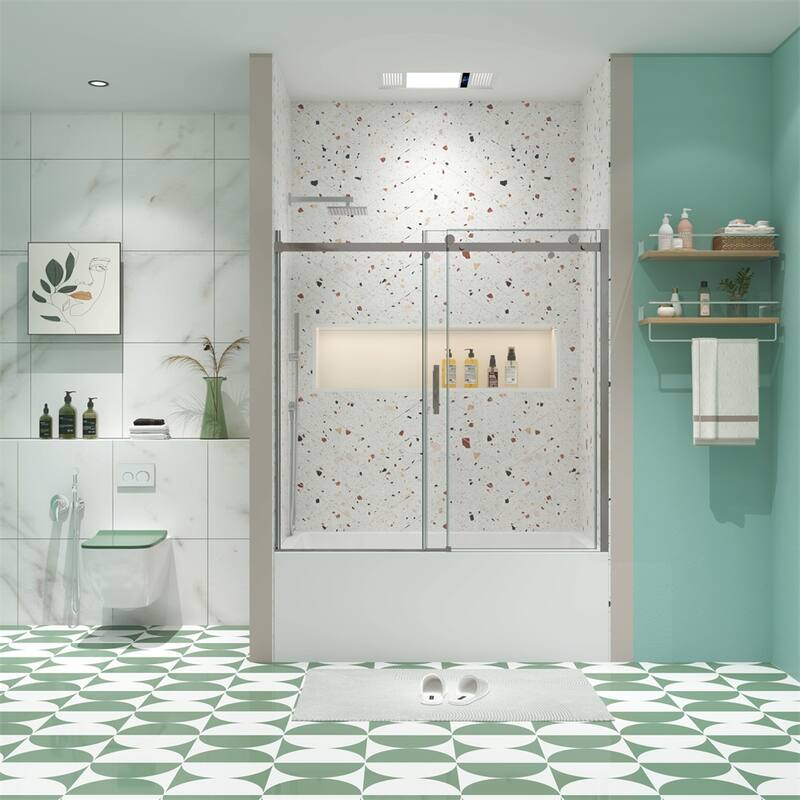 Bathtub Shower Door,Sliding Door,with 5/16" Tempered Glass