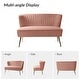 preview thumbnail 17 of 114, HULALA HOME Monica Modern Velvet Curved Tufted Back Loveseat with Metal Tapered Legs