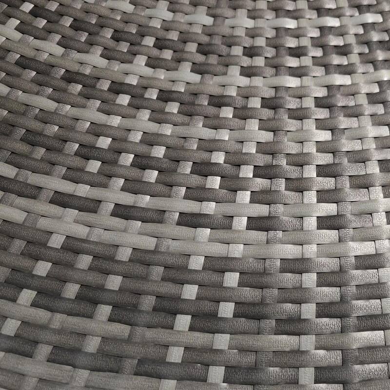 4PCS Rattan Furniture Set, Round Convertible Patio Daybed or Sunbed