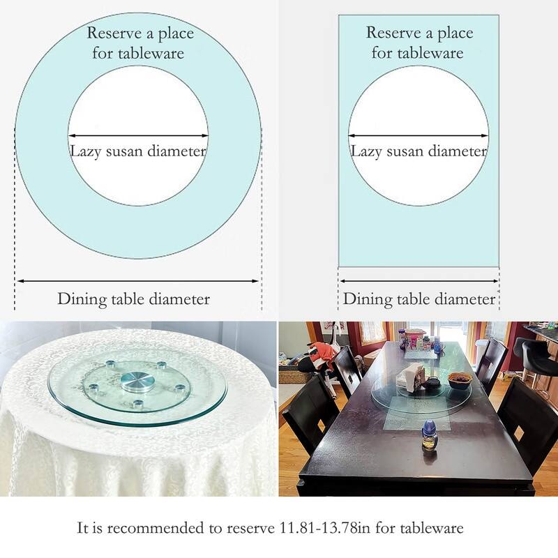 Lazy Susan Turntable for Dining Table Tabletop Rotating Tray Bed Bath