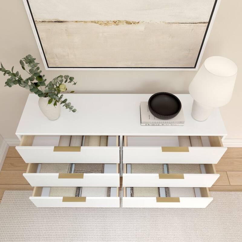 Plank and Beam Haven 6-Drawer Dresser with Drawer Pull Handles