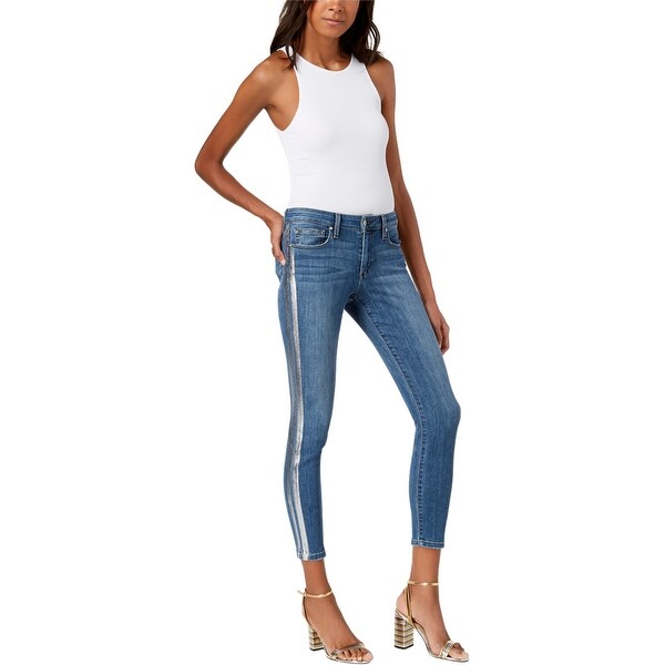 jeans with silver side stripe
