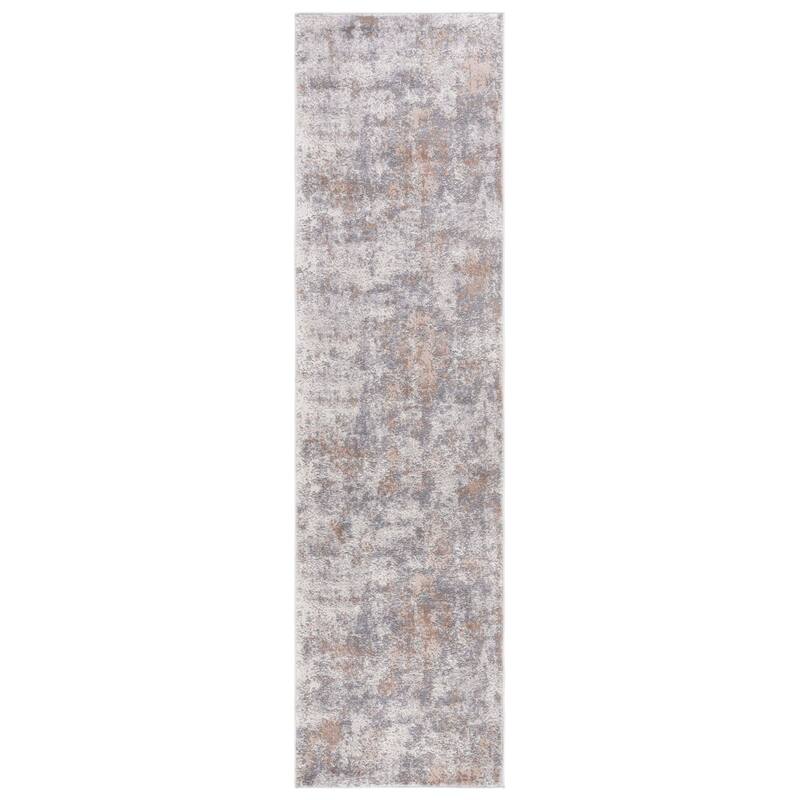 SAFAVIEH Handmade Eternal Sharifah Modern Abstract Rug - 2'2" x 8' Runner - Grey/Beige