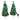 Solar Christmas Trees Set with Multicolor Lights - 18.250 x 6.500 x 5.500
