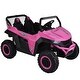 preview thumbnail 66 of 71, 24V 4WD Kids Electric UTV, 2-Seater Ride-On Car with Parent Remote, Soft Start, Spring Suspension, and Big Battery