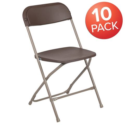 10 Pack 650 lb. Capacity Premium Plastic Folding Chair
