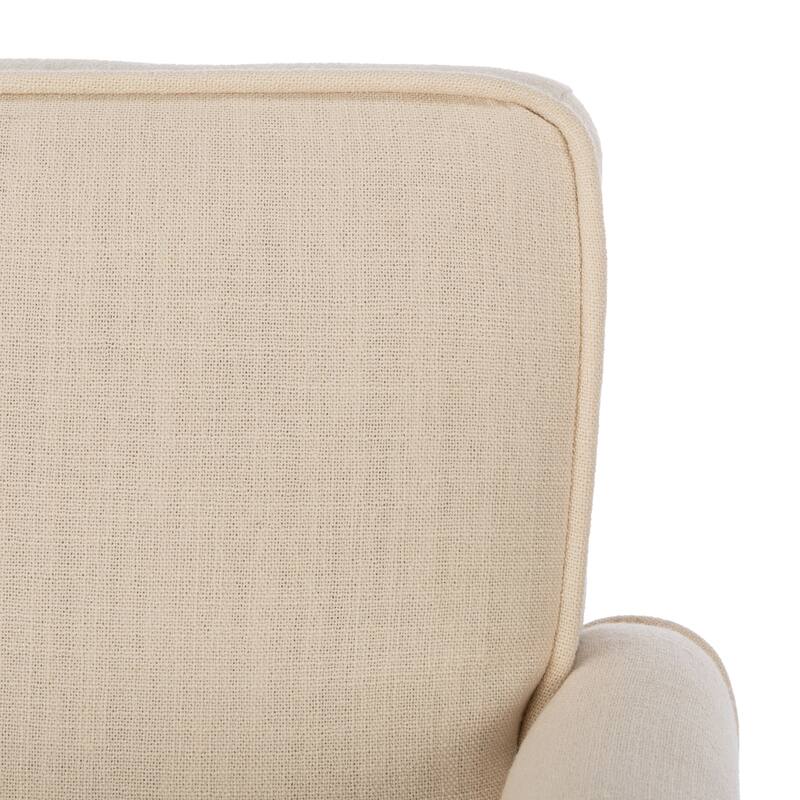 SAFAVIEH Arie Mid-Century Walnut Wood Arm Chair - 23.2" Wx 24" L x 29.9" H - 23Wx24Dx30H