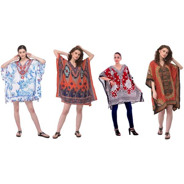Shop Tunic Top Casual Dresseswomen S Fashion Kaftan Floral Plus
