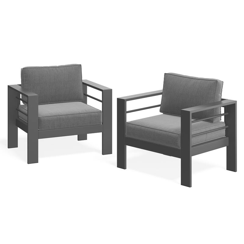 All-weather Outdoor Single Sofa for Balcony, Garden, Deck, Backyard