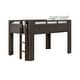 preview thumbnail 1 of 6, Bello Pine Full Low Loft Bed Cocoa