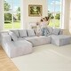 preview thumbnail 15 of 20, GDFStudio - American Design Modular 130" U-Shaped Sectional Sofa, Chaise Lounge with Reversible Layout