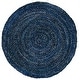 preview thumbnail 18 of 147, SAFAVIEH Georgine Handmade Braided Bohemian Cotton Rug 6' Round - Navy/Blue