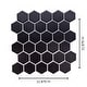 preview thumbnail 8 of 12, Honeycomb 2" x 2" White Porcelain Floor and Backsplash Wall Tile