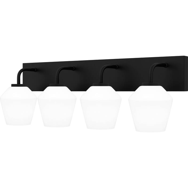 Nielson 4-Light Matte Black Bath Light