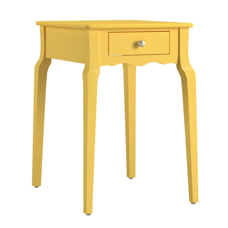 Daniella 1-Drawer Wood Storage Side Table by iNSPIRE Q Bold - Yellow