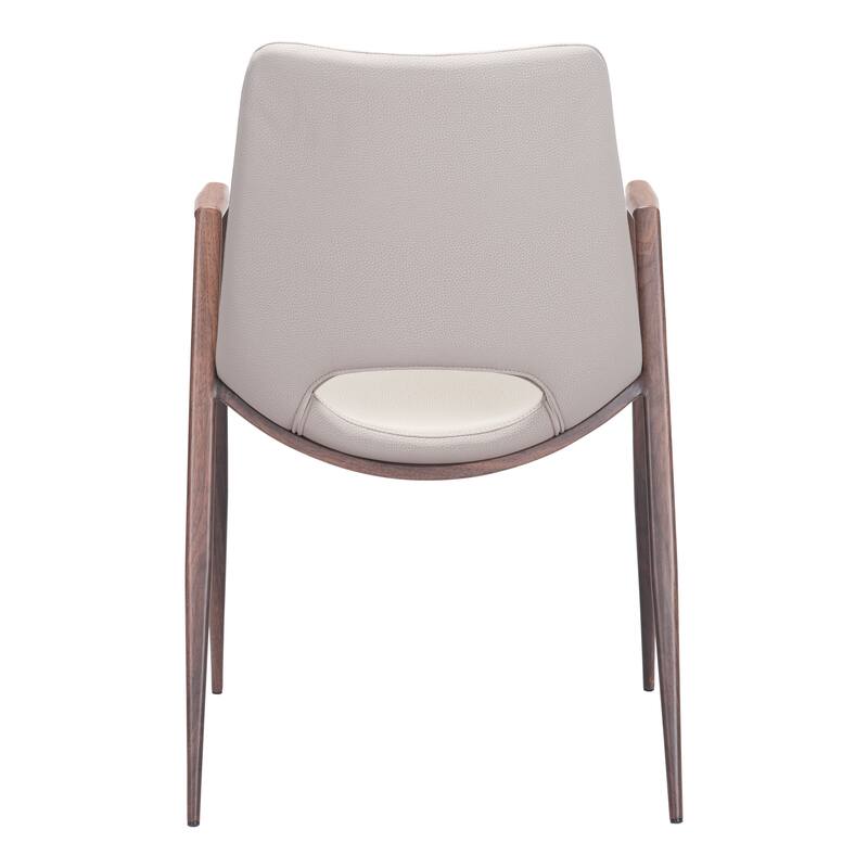 Desi Dining Chair Beige & Walnut