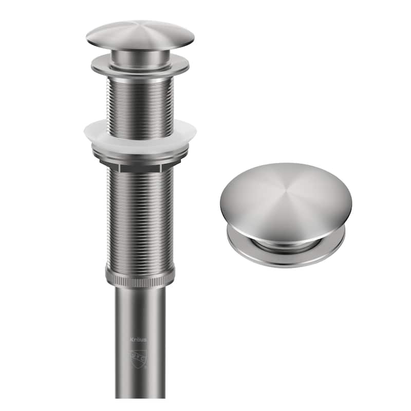 KRAUS Pop-Up Drain for Vessel Bathroom sink - Spot Free Stainless Steel - 10 3/4" H x 2 5/8" DIA (model PU-L10)
