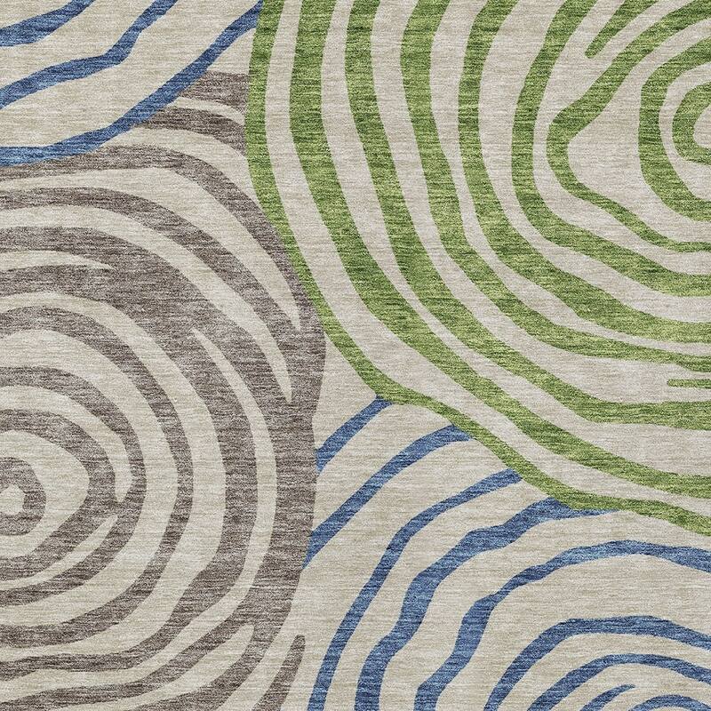 HomeRoots Abstract Transitional Rectangle Outdoor Rug