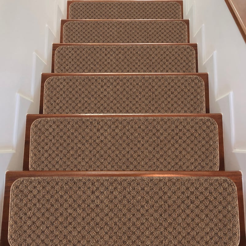 Beverly Rug Non Slip Stair Treads for Wooden Steps, 8''x26''