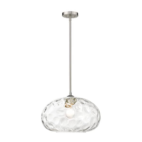slide 2 of 5, Chloe 1 Light 14 inch Brushed Nickel Pendant Light
