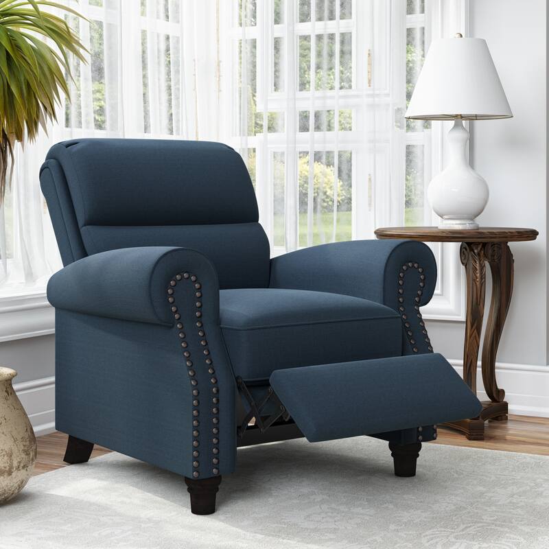 Copper Grove Jessie Linen Push-back Recliner Chair
