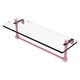 preview thumbnail 31 of 55, Allied Brass 16 Inch Glass Vanity Shelf with Integrated Towel Bar 16 - Pink