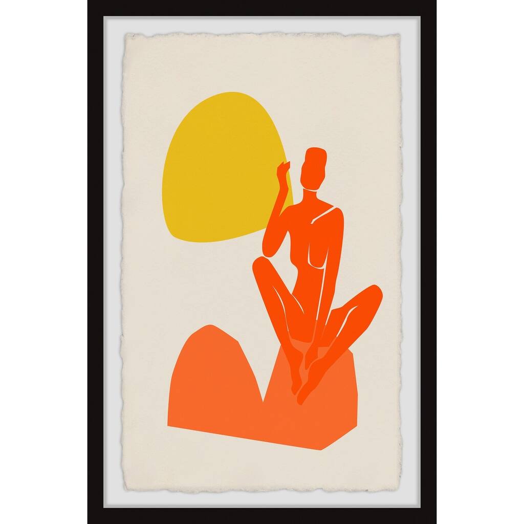 Stone Squat Framed Wall Art, Elegant Home Touch - Sophisticated Artwork for Refined Décor