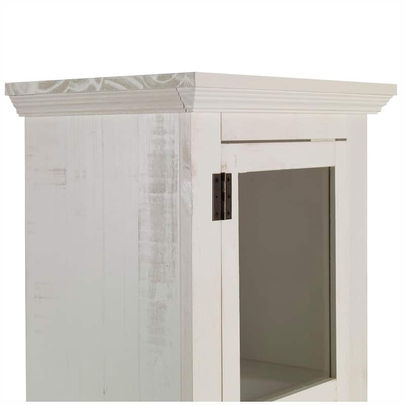 The Beach House Design Sunrise Narrow Cabinet Glass Door Compact Storage