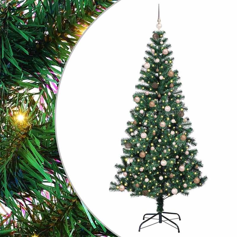 vidaXL Artificial Christmas Tree Green 70.9" PVC