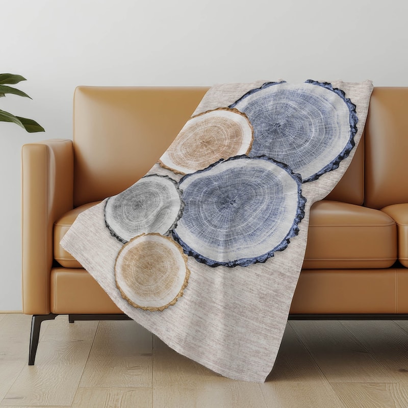 Premium Machine Washable Modern Woodgrain Sherpa Throw Blanket