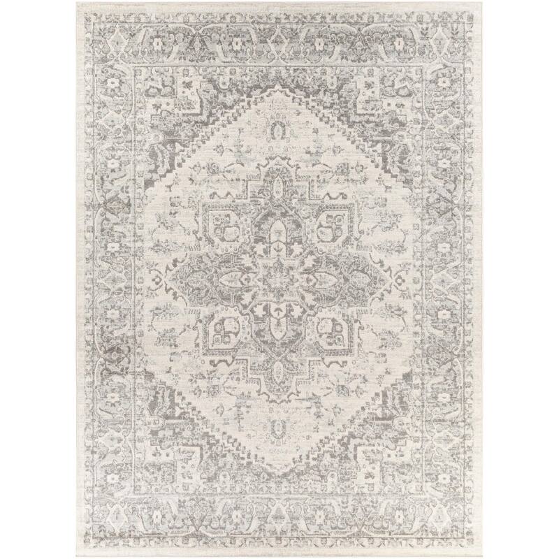 Livabliss Chester Persian Medallion Area Rug - Light Grey - 7' 10" x 10' 2" - Rectangle