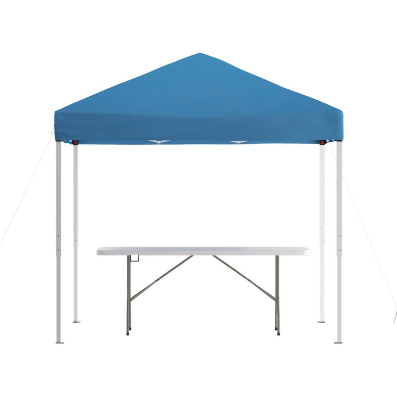 8' x 8' Pop Up Canopy Tent and 6 Ft. Bi-Fold Table with Carrying Handle