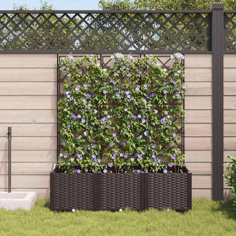 vidaXL Garden Planter with Trellis