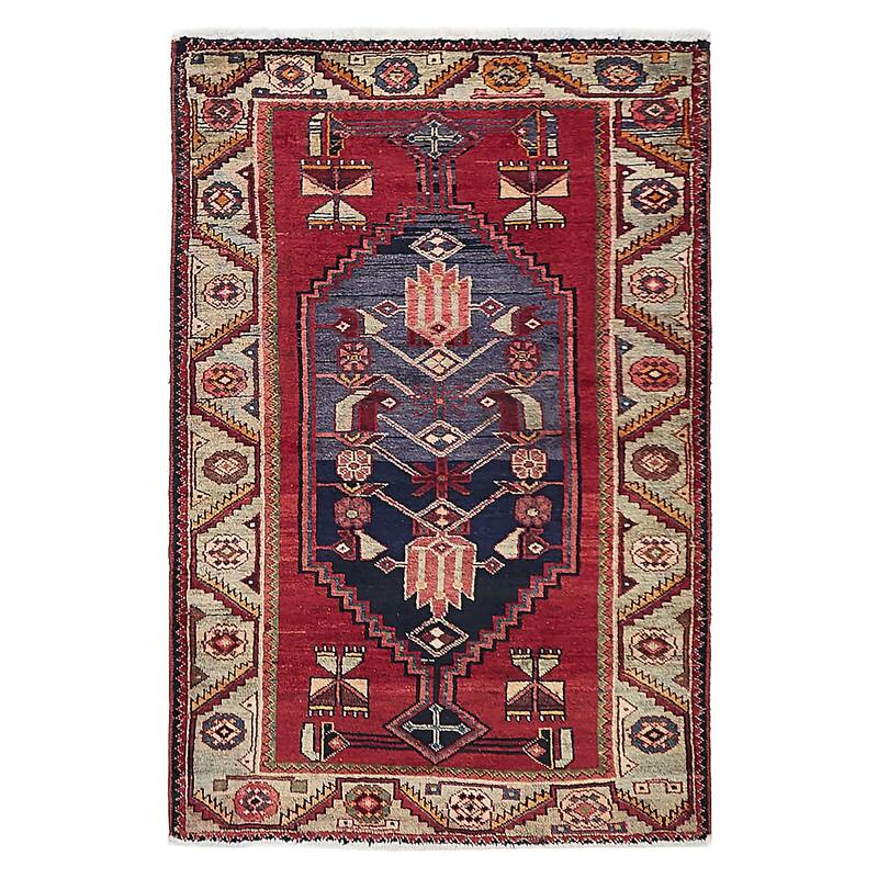 ECARPETGALLERY Hand-knotted Konya Anatolian Red Wool Rug - 3'5 x 5'1