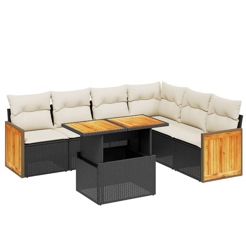 7 Piece Patio Sofa Set with Cushions