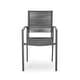 preview thumbnail 7 of 8, Patios Aluminum Dining Chair Set of 2, Dark Grey Rope Seat Garden Chair Side Chair, Kitchen Dining Room Furniture Dining Chairs
