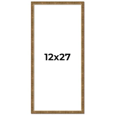 12x27 Frame Gold Kingsley Distressed Solid Wood Picture Frame Width
